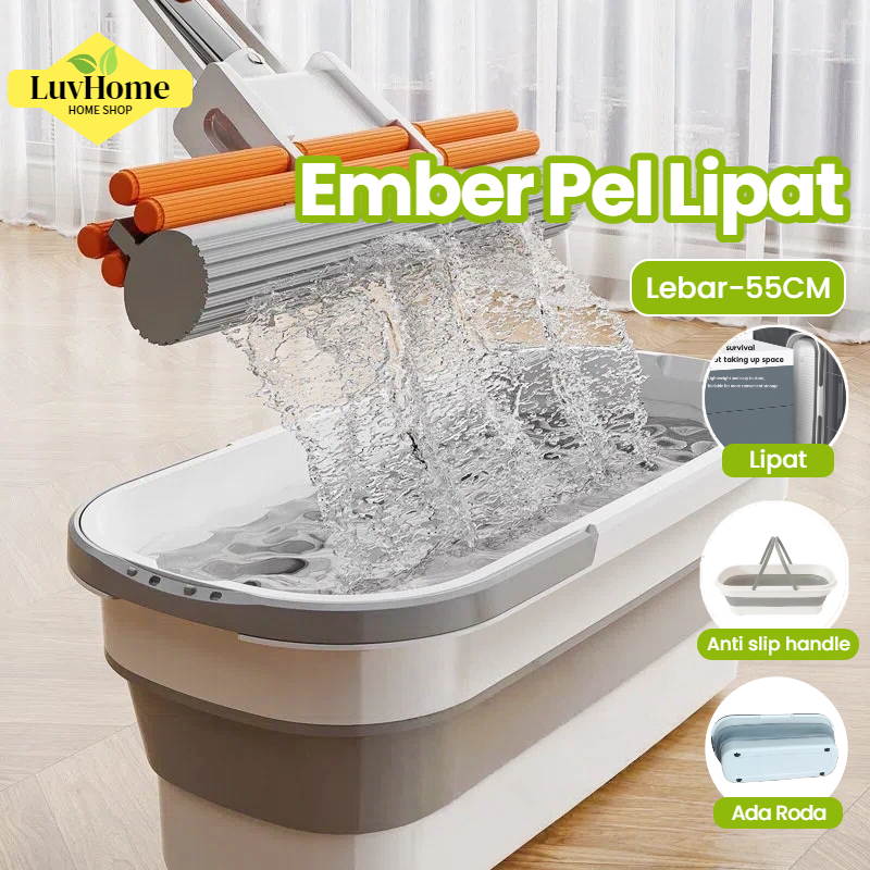 LuvHome Baskom Ember Plastik Lipat / Portable Silikon Baskom / Baskom Lipat Portabel Tempat Cuci Ala