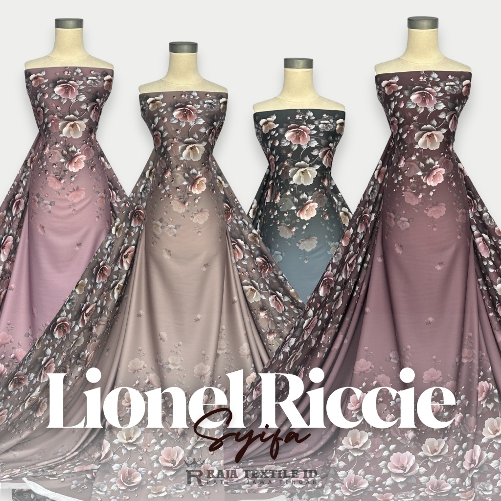 Kain Lionel Richie Lionel Ricci Premium Bahan Gamis & Dress | Bahan Shakila Print Marbella Motif