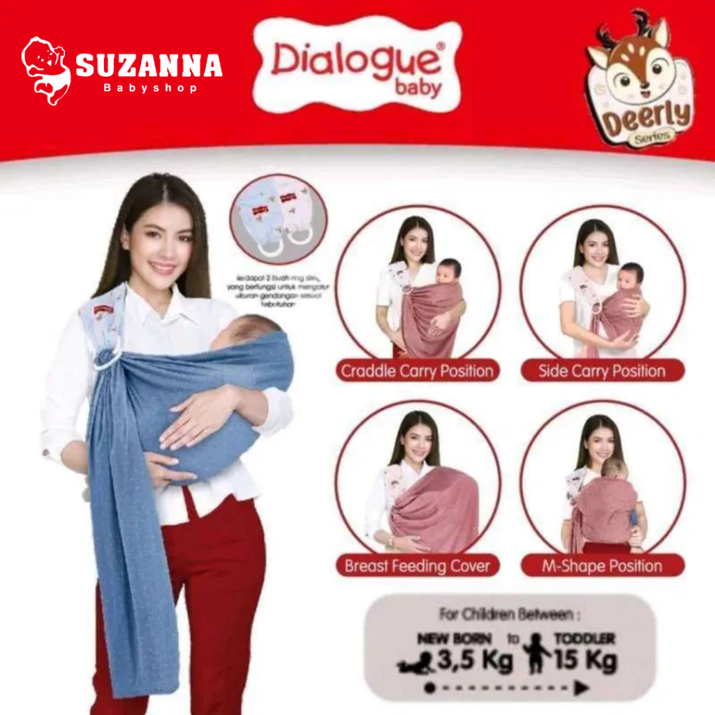 Dialogue Baby DLG4365 Gendongan Kaos Ring Sling Deerly Series