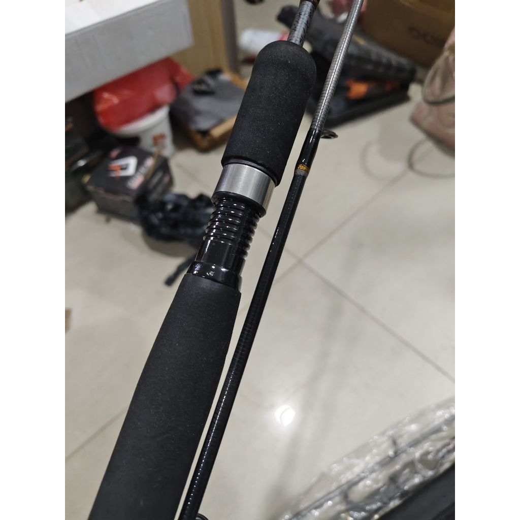 joran daido goliath 150 165 180 cm carbon type hollow reel seat hitam