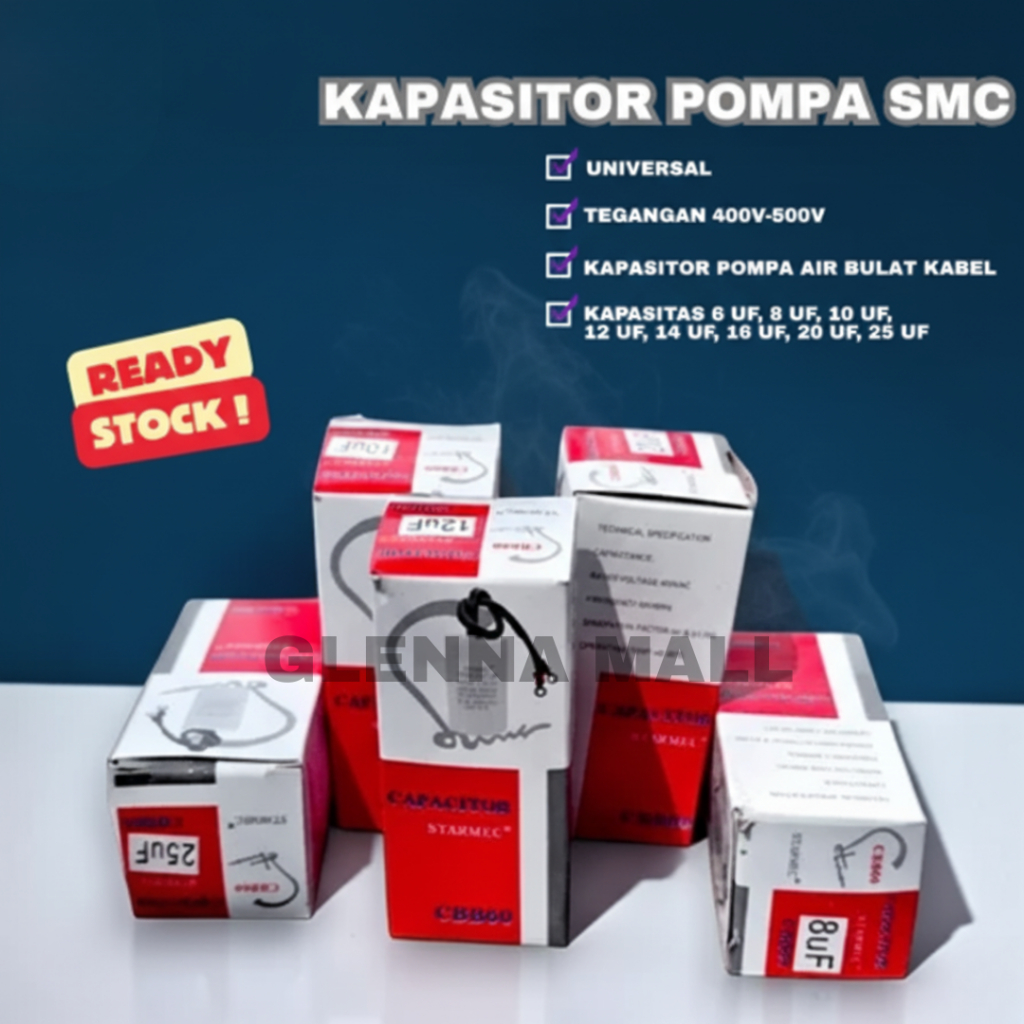 KAPASITOR POMPA AIR / KAPASITOR MESIN AIR / CAPACITORS POMPA AIR / KAPASITOR POMPA AIR SEGALA UKURAN