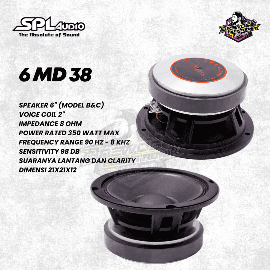 KOMPONEN SPEAKER  SPL 6MD38