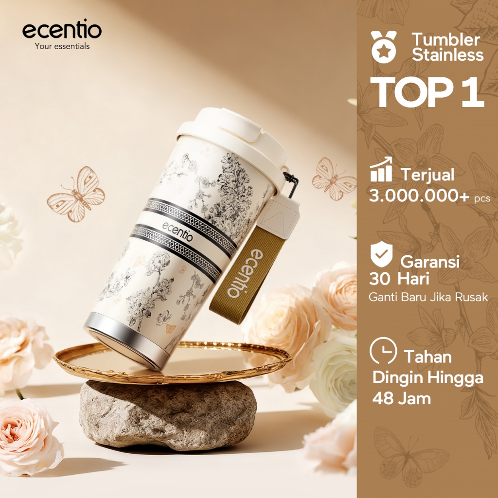 [gelas kopi tahan panas] ecentio tumbler minum premium 530 ml stainless 316 portabel tahan panas 11 