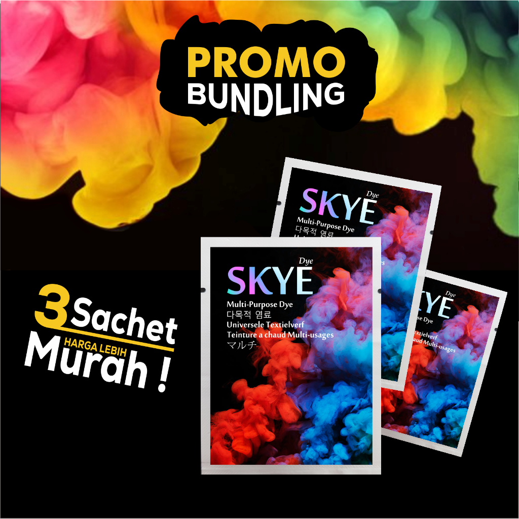 Bundling Skye Dye Paket Bundling Pewarna Pakaian Celup Kain Tekstil - Skye Dye - Pewarna Pakaian - C