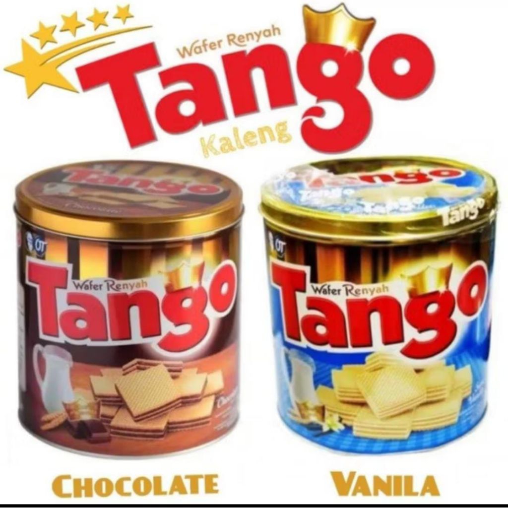Tango Wafer Kaleng Besar Coklat 600g | Wafer Renyah Creamy | Snack Kue Lebaran Enak