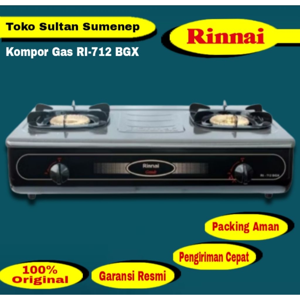 Kompor gas rinnai RI 712BGX / RI 712 BGX