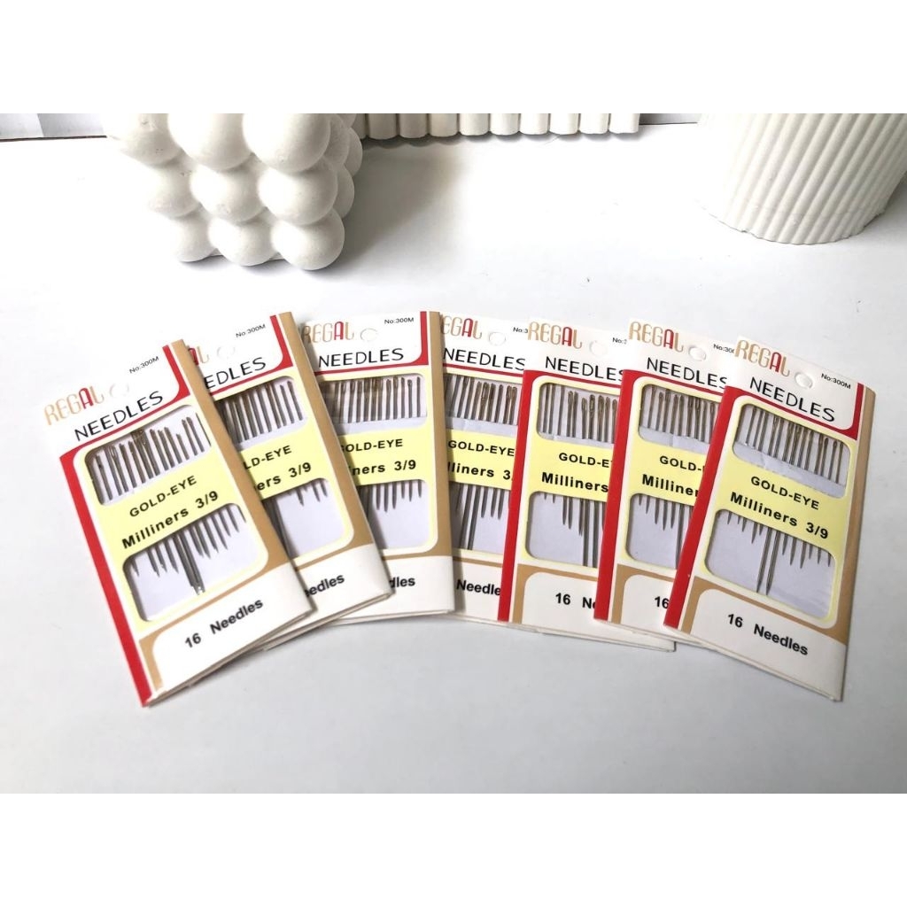 JARUM JAHIT TANGAN REGAL GOLD EYE MILINERS 3/9 ISI 16 PCS / JARUM JAHIT TANGAN MANUAL STAINLESS ANTI