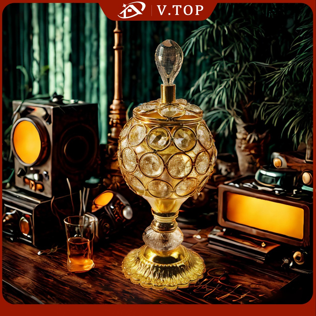 Ornamen kerajinan logam Timur Tengah, pembakar dupa, kesederhanaan rumah, cendana, dupa Arab