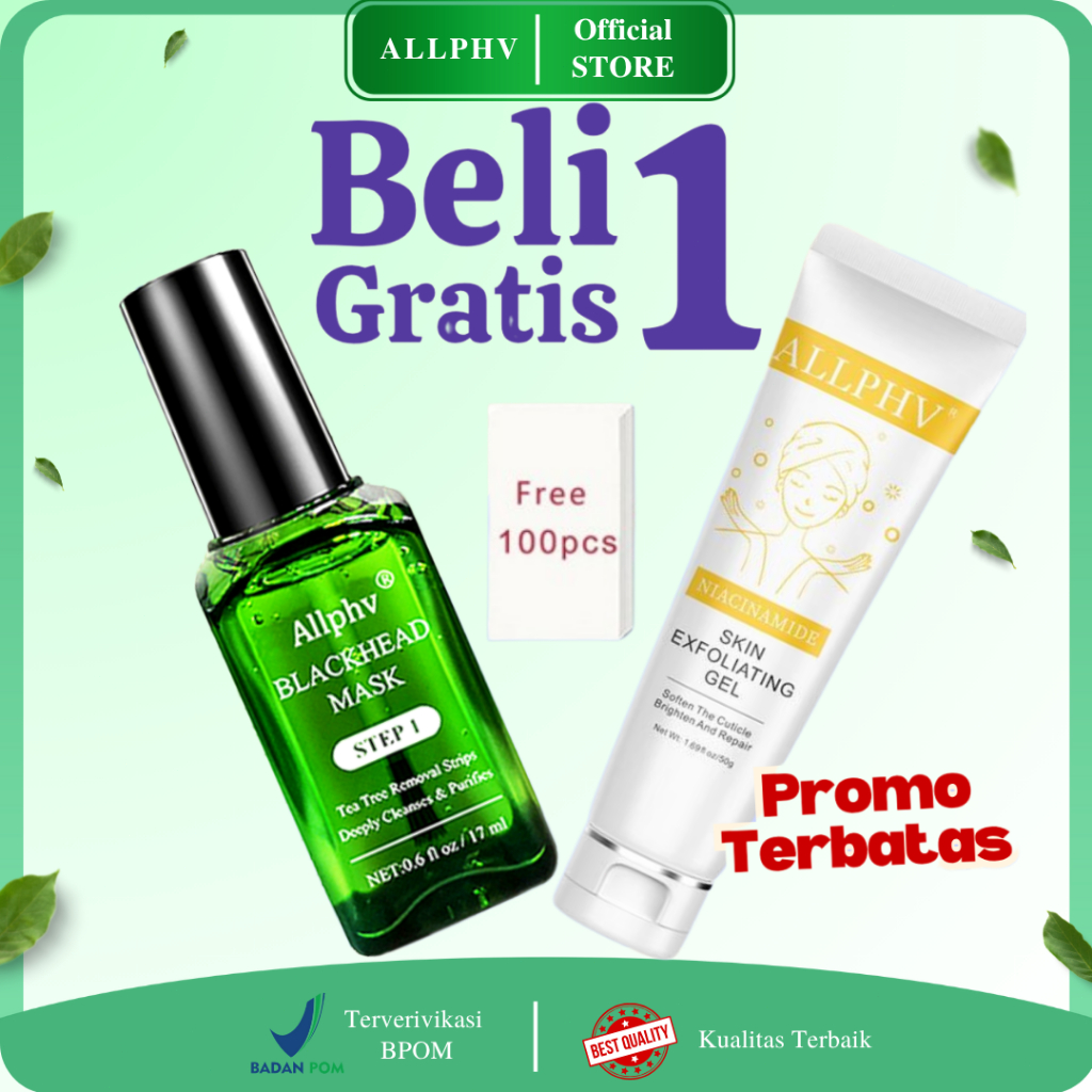 ALLPHV Bundling Masker Komedo Hidung Dan Pori Pori Wajah Pembersih Komedo Ampuh