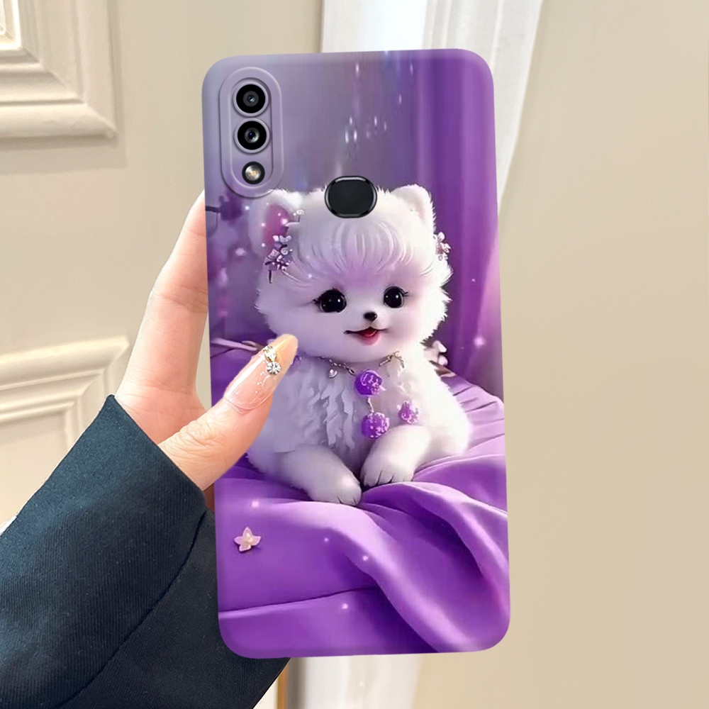 Premium Casing Hp Untuk SAMSUNG GALAXY A10S - Desain DOG KUCING CUTE LUCU - Case Silikon Softcase Tr