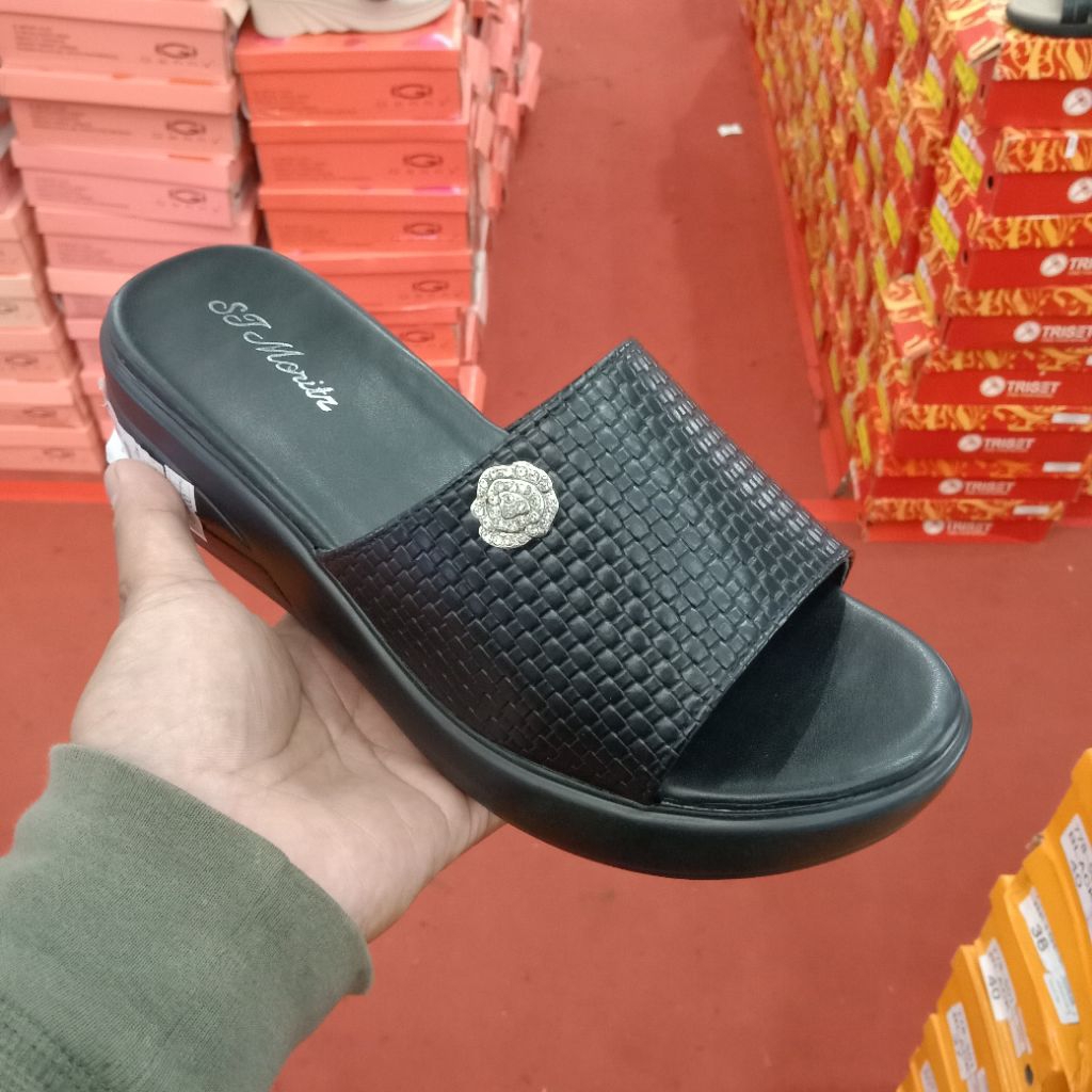 ST MORITZ SANDAL WEDGES WANITA ANGGUN ORIGINAL