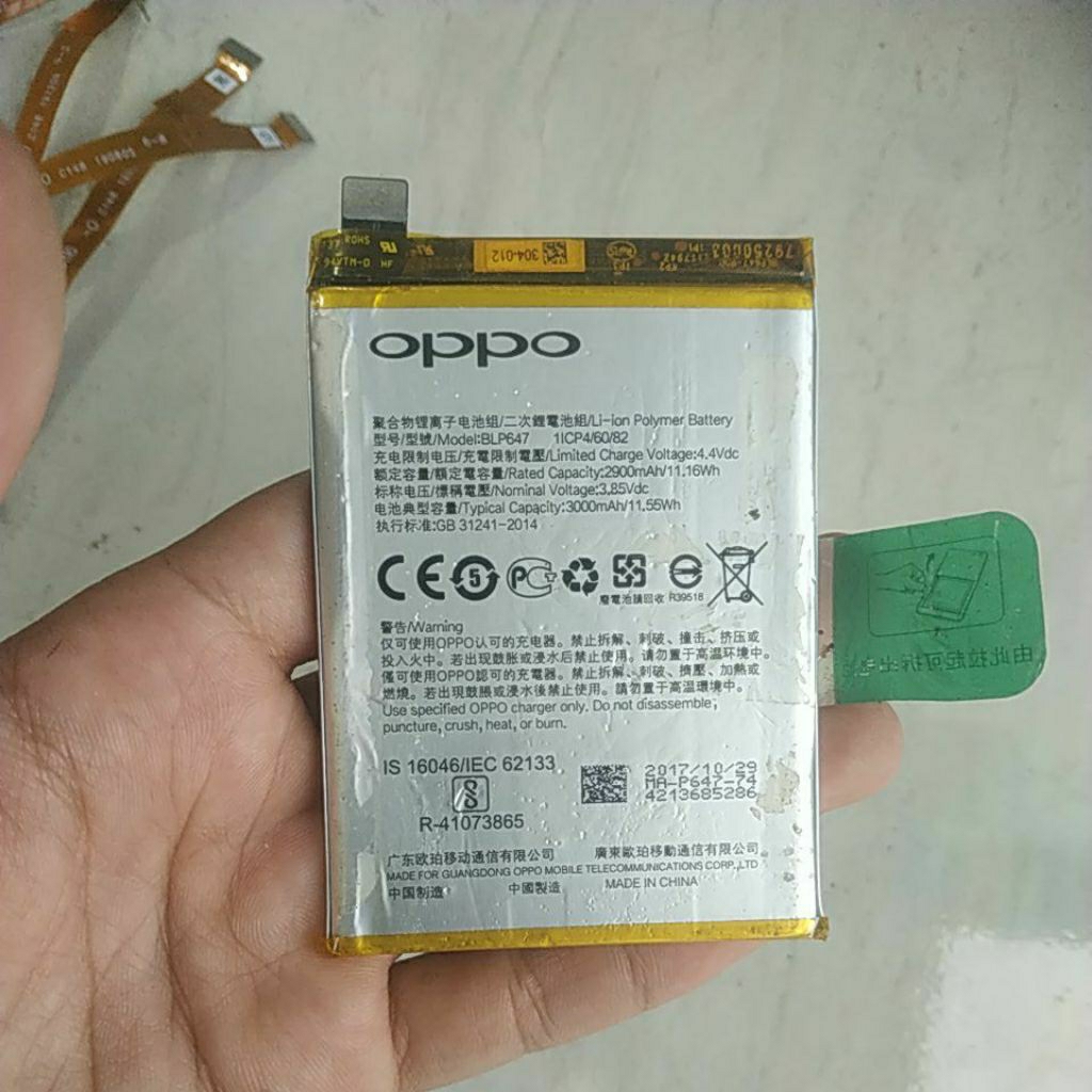 baterai bekas ori oppo blp647