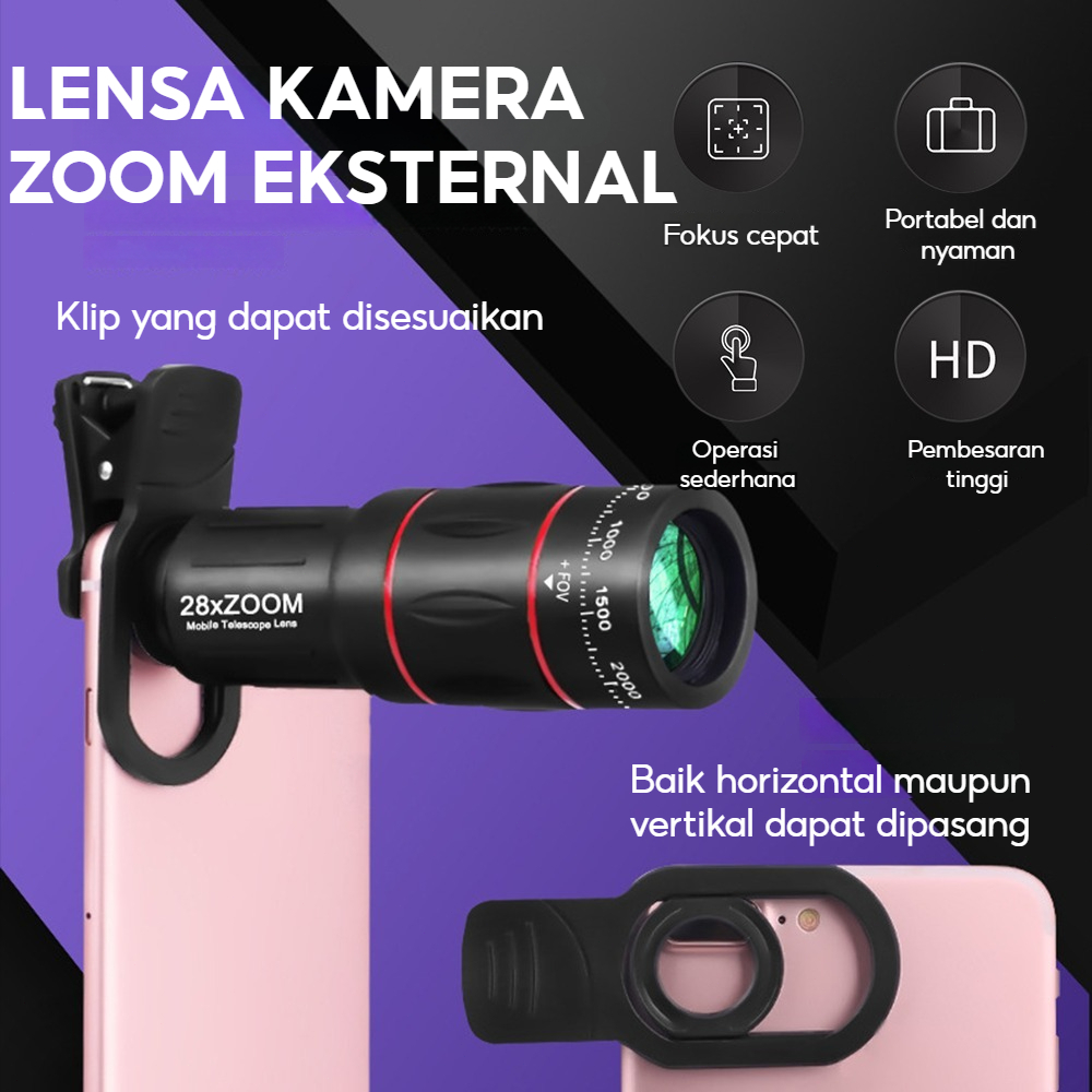 Kamera Lensa 2In1 Smartphone Lensa 18X25 Wide Macro Untuk Klip Hp Lensa Kamera External