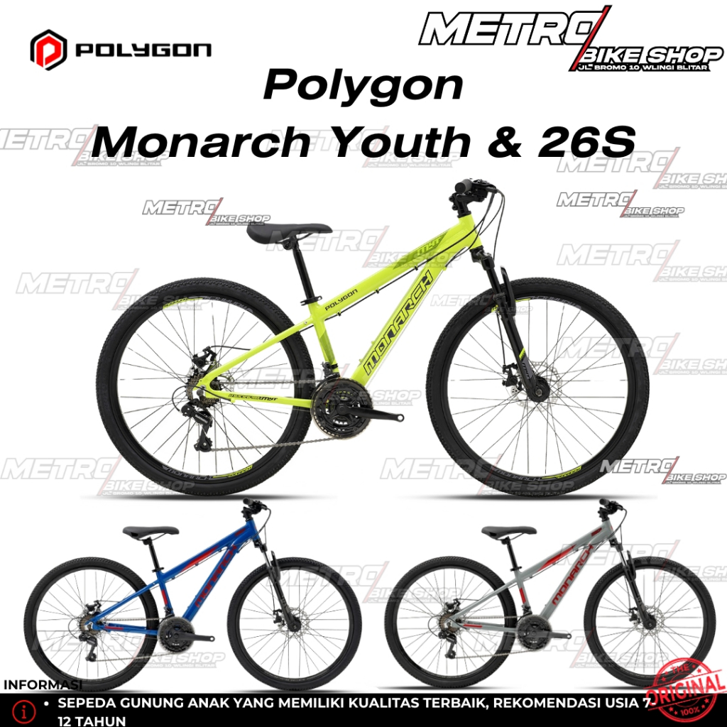 Sepeda MTB monarch youth MYT Sepeda gunung anak Polygon Monarch 26inch monarch26s