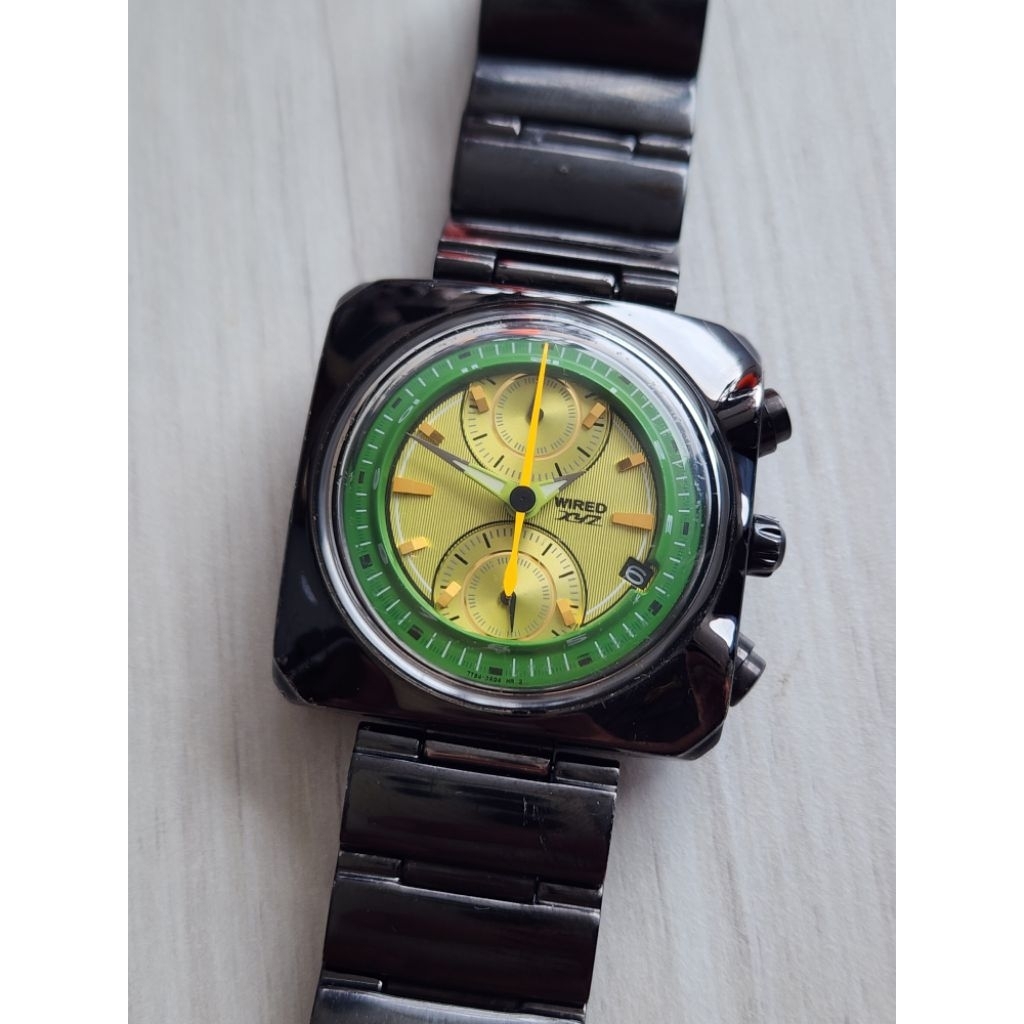 Seiko Wired XYZ All Black Quartz Chronograph 7T94-0AC0 JDM