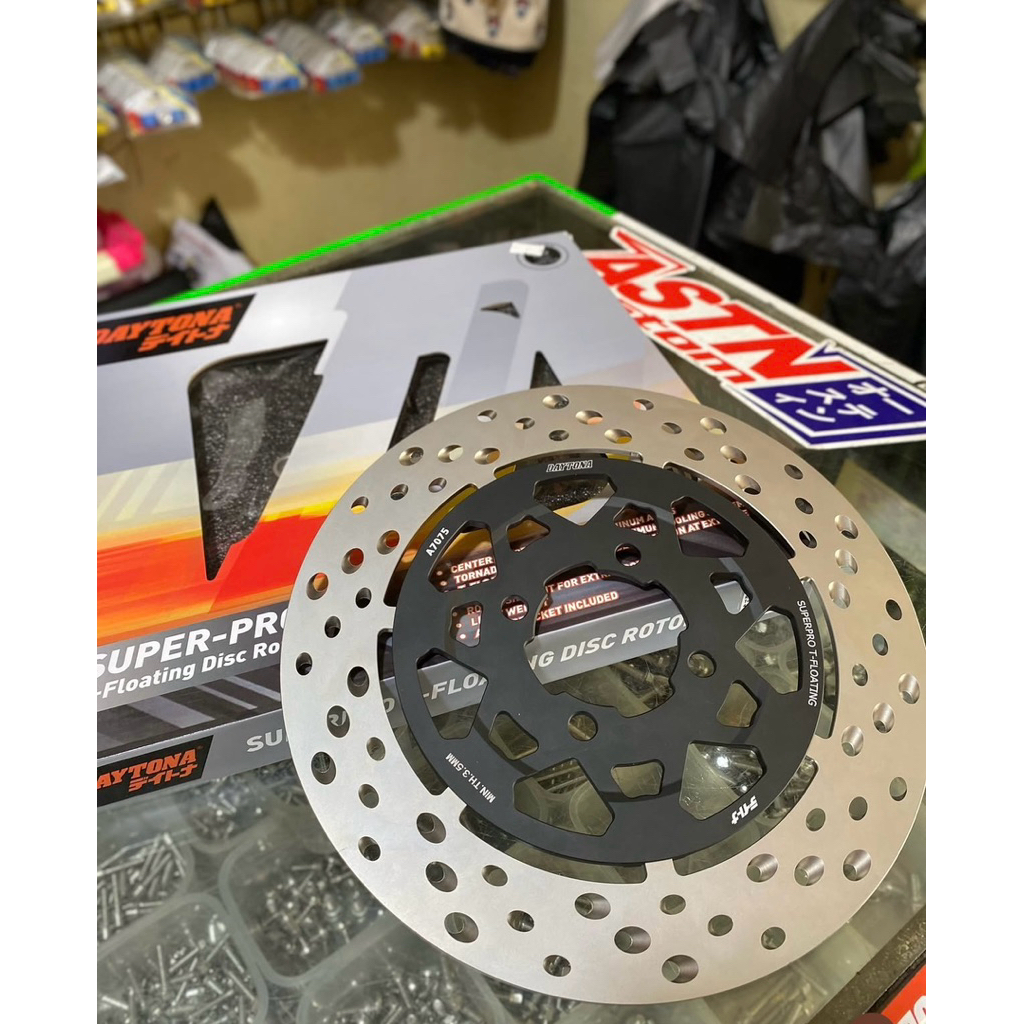 PIRINGAN CAKRAM DAYTONA TORNADO FLOATING SUPER PRO UKURAN 260MM & 300MM JUPITER BEAT SCOOPY VARIO