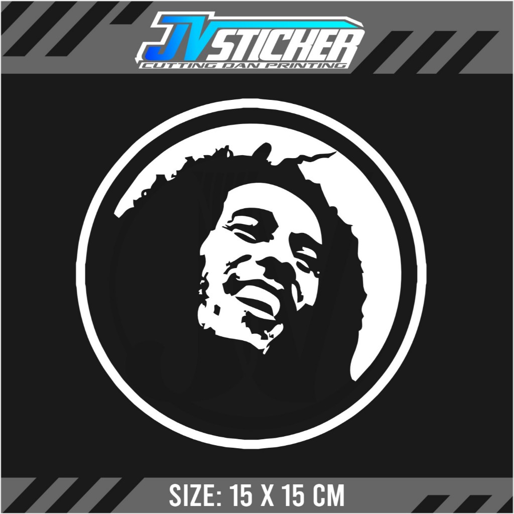 STIKER KEREN BOB MARLEY CUTTING STICKER MOTOR MURAH HIASAN