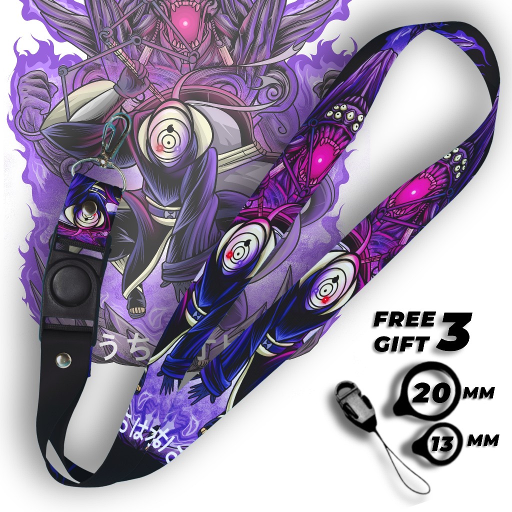 OBITO TOBI UCIHA ANIME  NARUTO  LANYARD PREMIUM GANTUNGAN HP GANTUNGAN KUNCI
