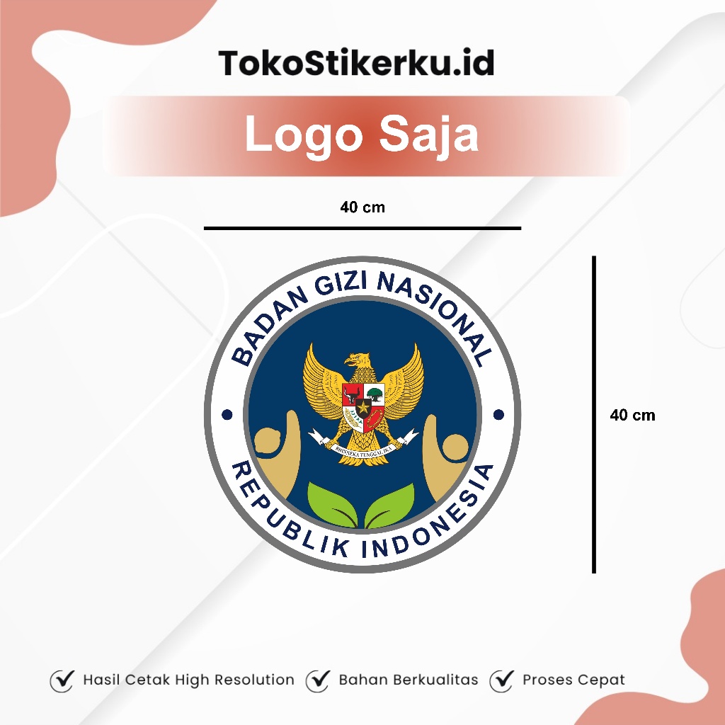 Stiker LOGO BGN Sticker Logo BGN / Sticker Badan Gizi Nasional | Sticker SPPG | makan gratis | stike