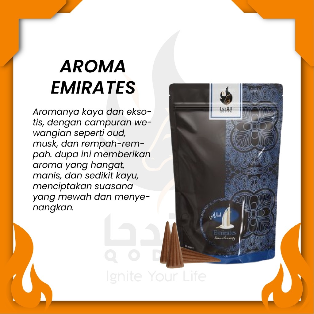 Dupa Kerucut Bukhur Qodha EMIRATES Buhur Qodha Aromaterapi