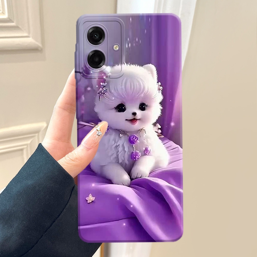 Premium Casing Hp Untuk SAMSUNG GALAXY A07 - Desain DOG KUCING CUTE LUCU - Case Silikon Softcase Tre