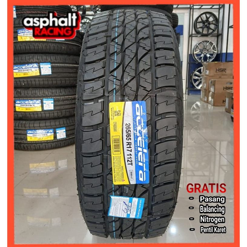 Ban Mobil Standar Pajero Fortuner 265 65 R17 Merek Accelera Omikron A/T Ring 17 265/65