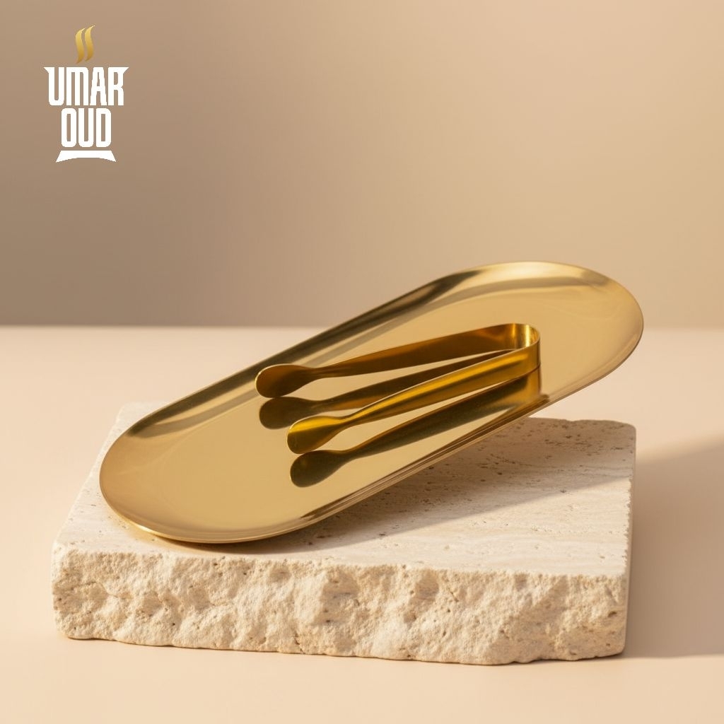 Nampan Set Mini Gold (Nampan + Capitan) Bahan Steinless