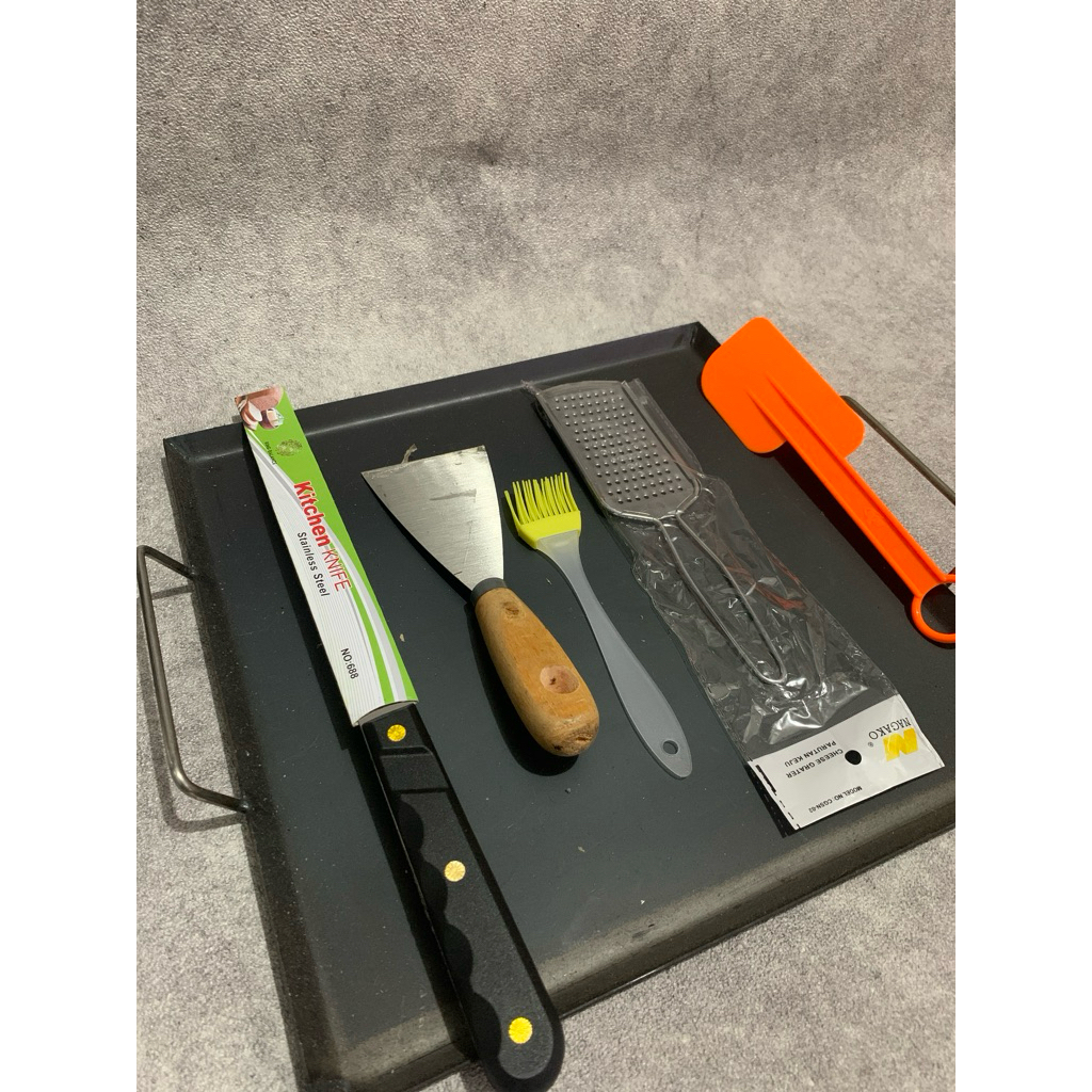 Wajan Roti Bakar Wajan Kebab Wajan Burger Martabak Telor Anti Lengket Tebal Ukuran 30x30 cm 35x35 cm