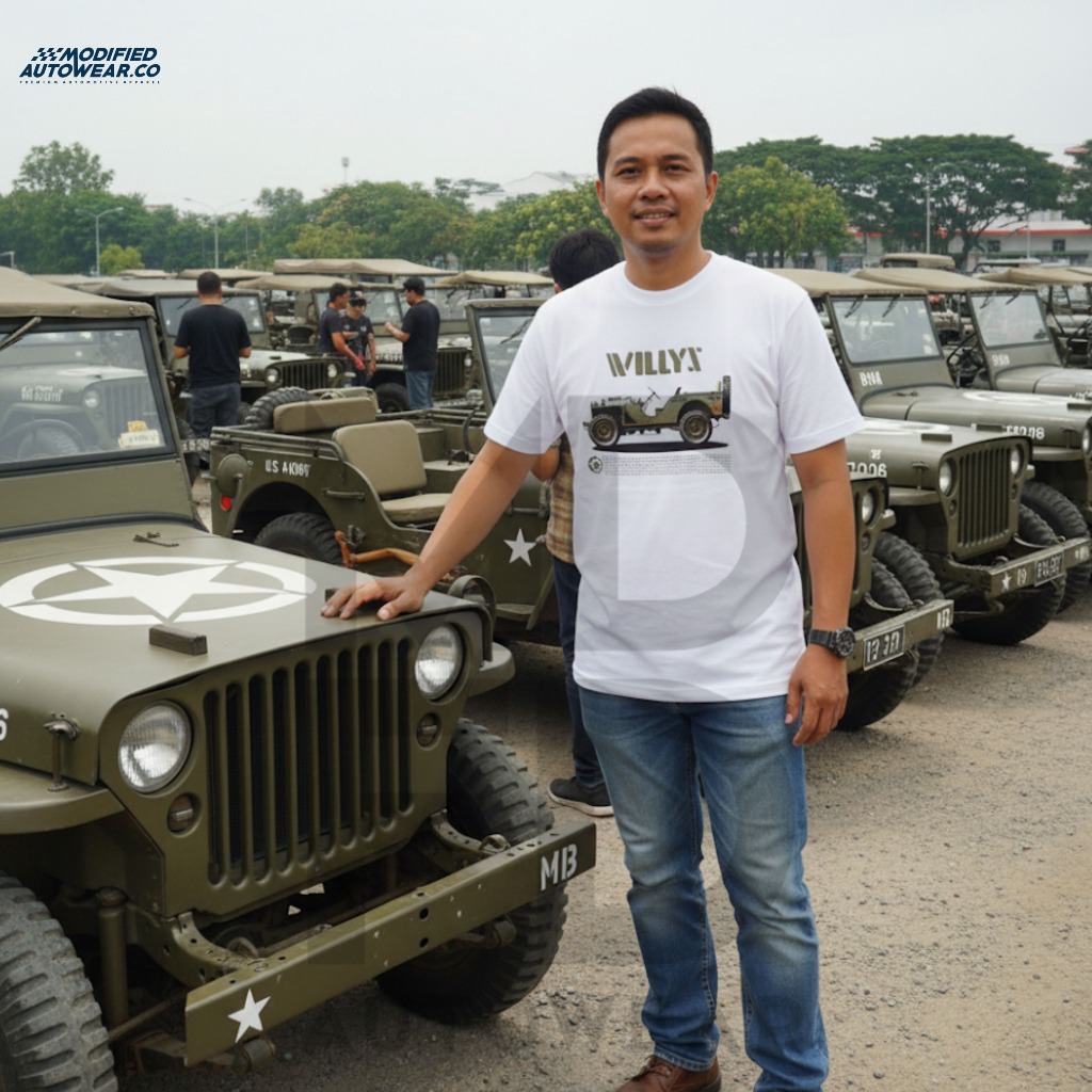 kaos jeep willys modified autowear original kaos offroad kaos bigsize kaos mobil jeep willys premium