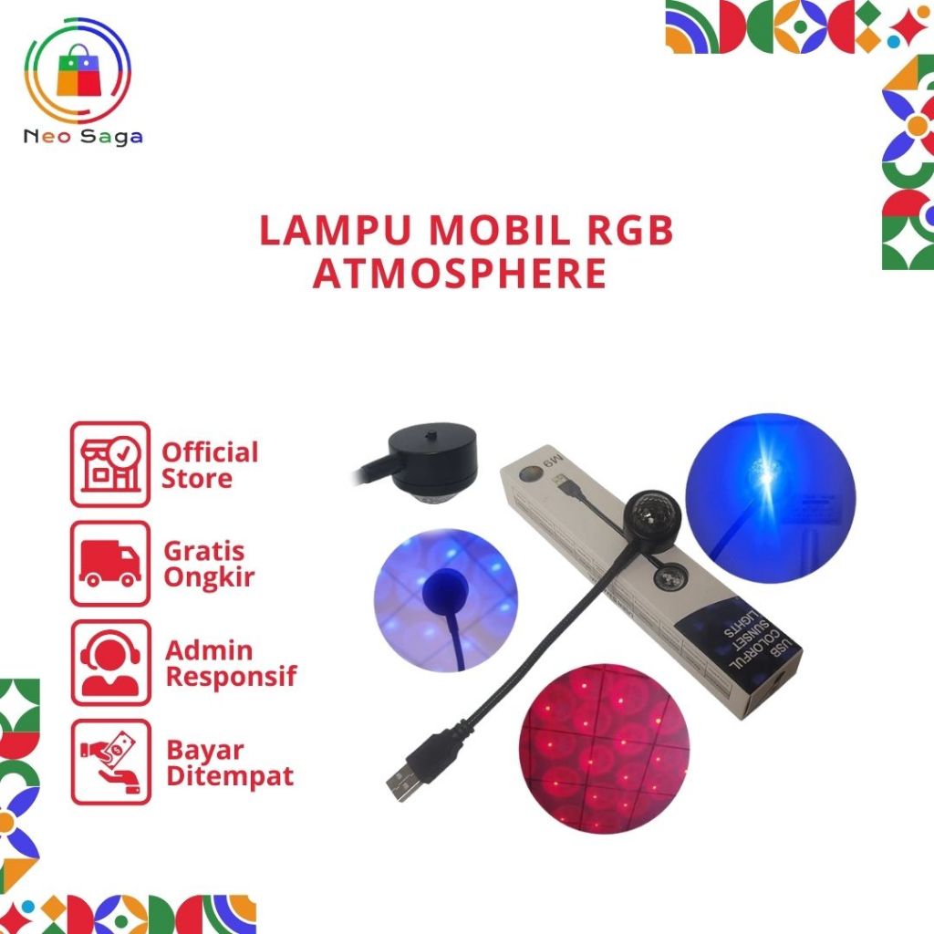 Acnf Lampu Mobil Led M9 Black Rgb Atmosphere Lamp Magic Ball