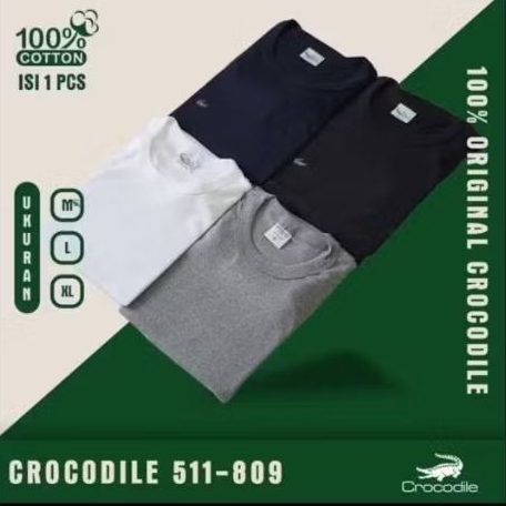 1 pcs oblong crocodile putih hitam