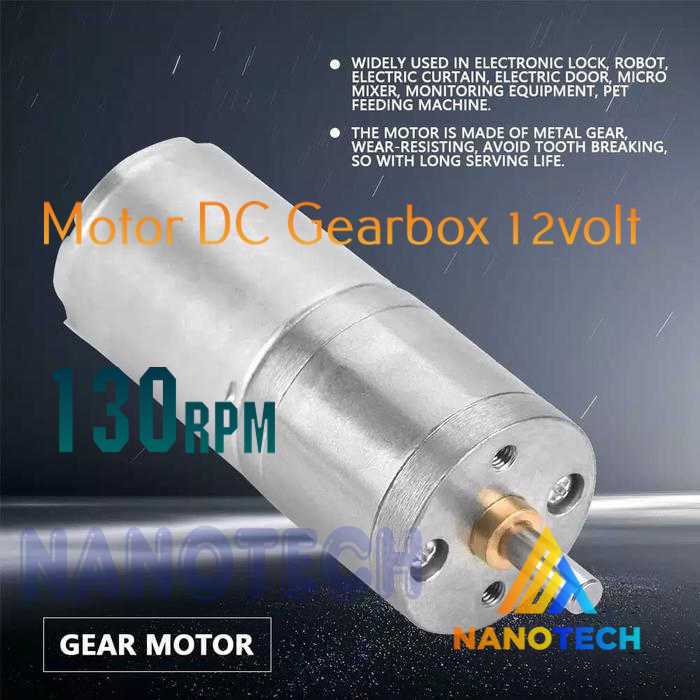 Motor DC Gearbox DC 12volt 25GA370