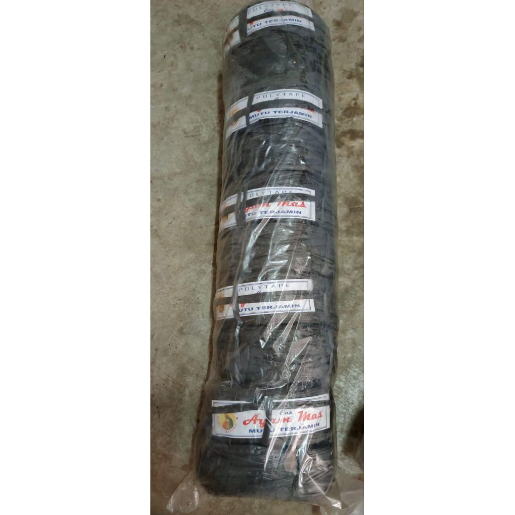 Tali Plastik Polytape Cap Ayam Mas warna Hitam 4 Kg