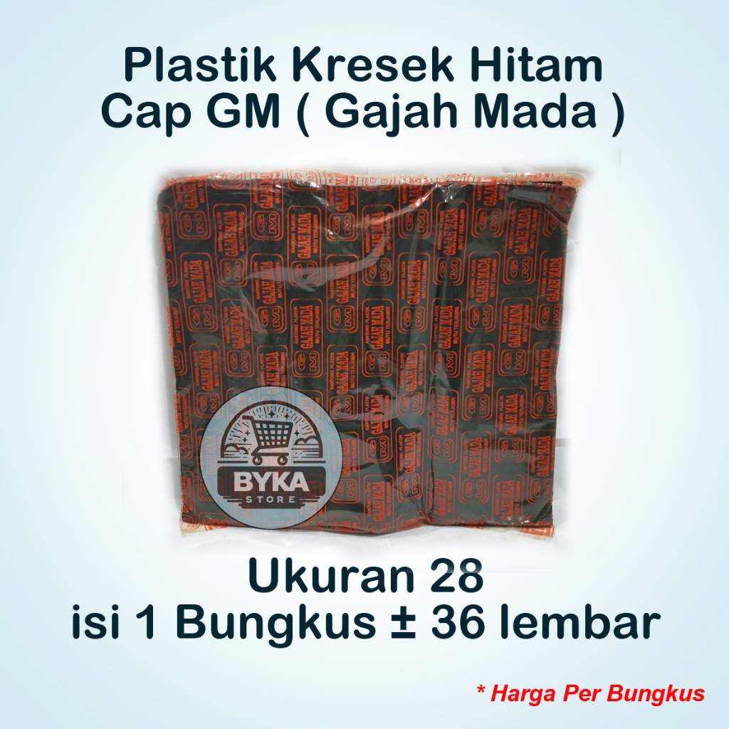 Plastik Kresek 28 Hitam Cap GM Tebal & Kuat