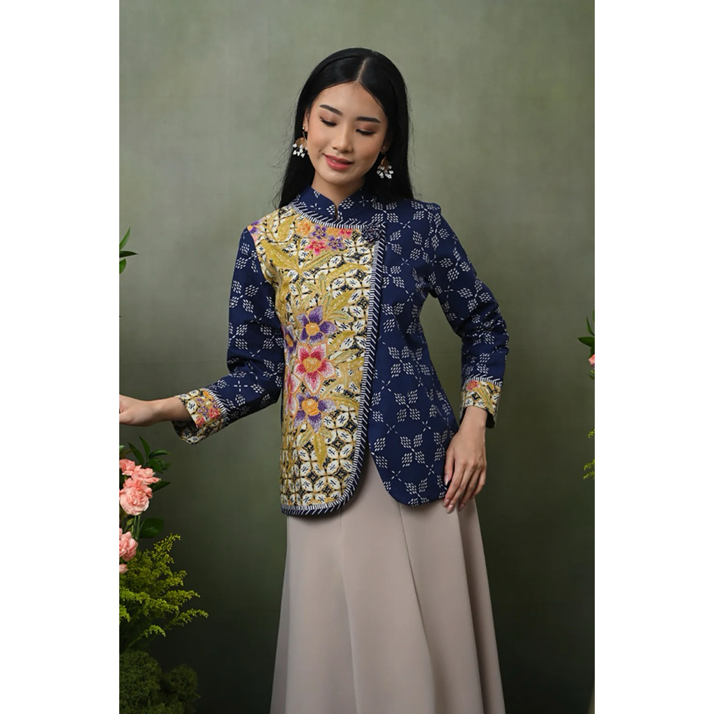 NONA RARA - Cahaya Long Encim T4733, Baju Batik Kasual Modern