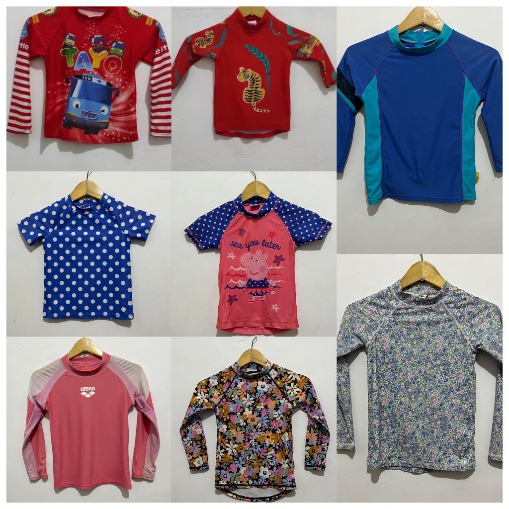 preloved renang anak, atasan renang anak, preloved baju renang anak
