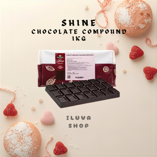 Shine Dark Chocolate Block | Coklat Compound 1kg / Dark Chocolate 100%