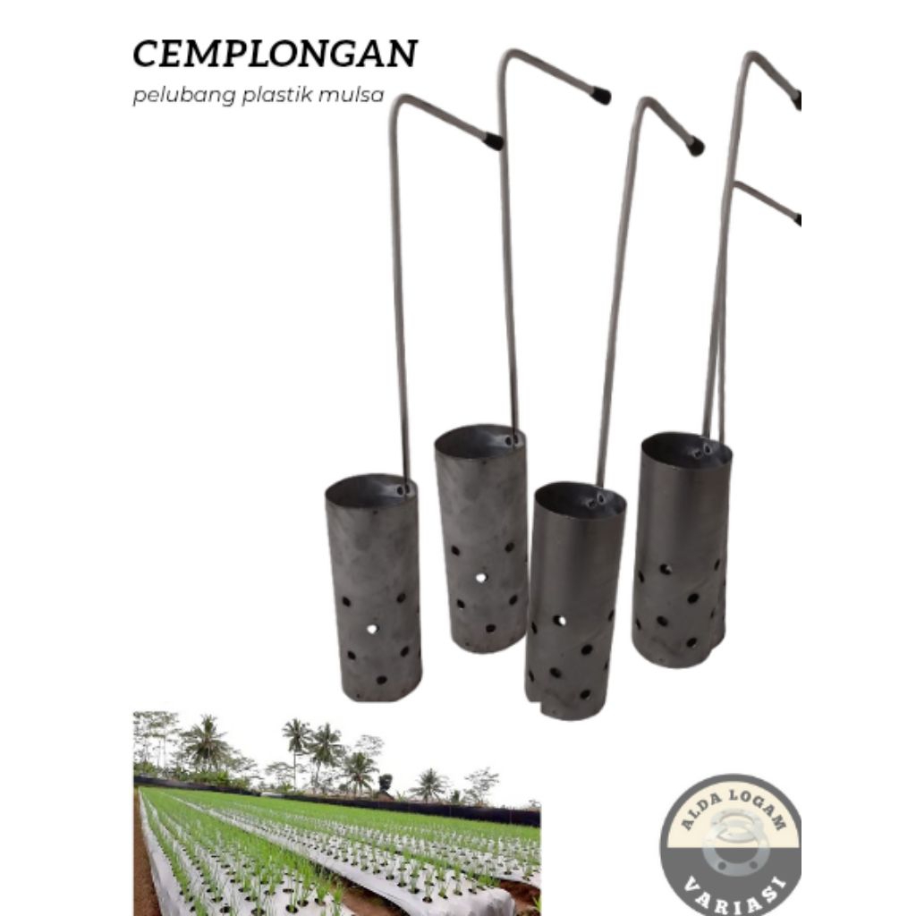 Pelubang Mulsa/ Alat Pelubang Plastik Mulsa Plong Cemplongan Model bakar