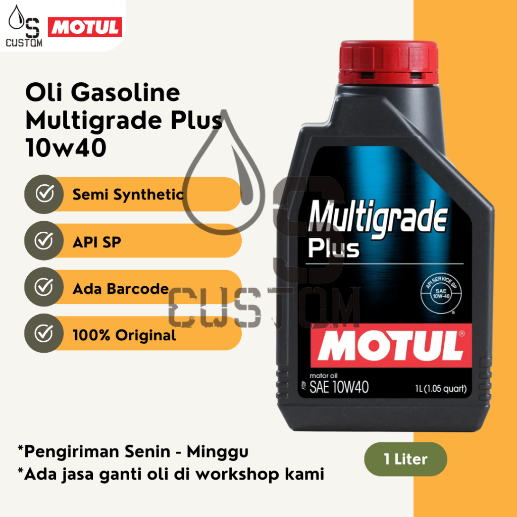 Motul Multigrade Plus 10w40 Oli Mobil 1 Liter API SP