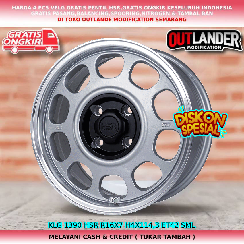 Velg racing mobil Cefiro| Evalia| Galant Hiu| Eterna| Futura dll velg hsr klg R16