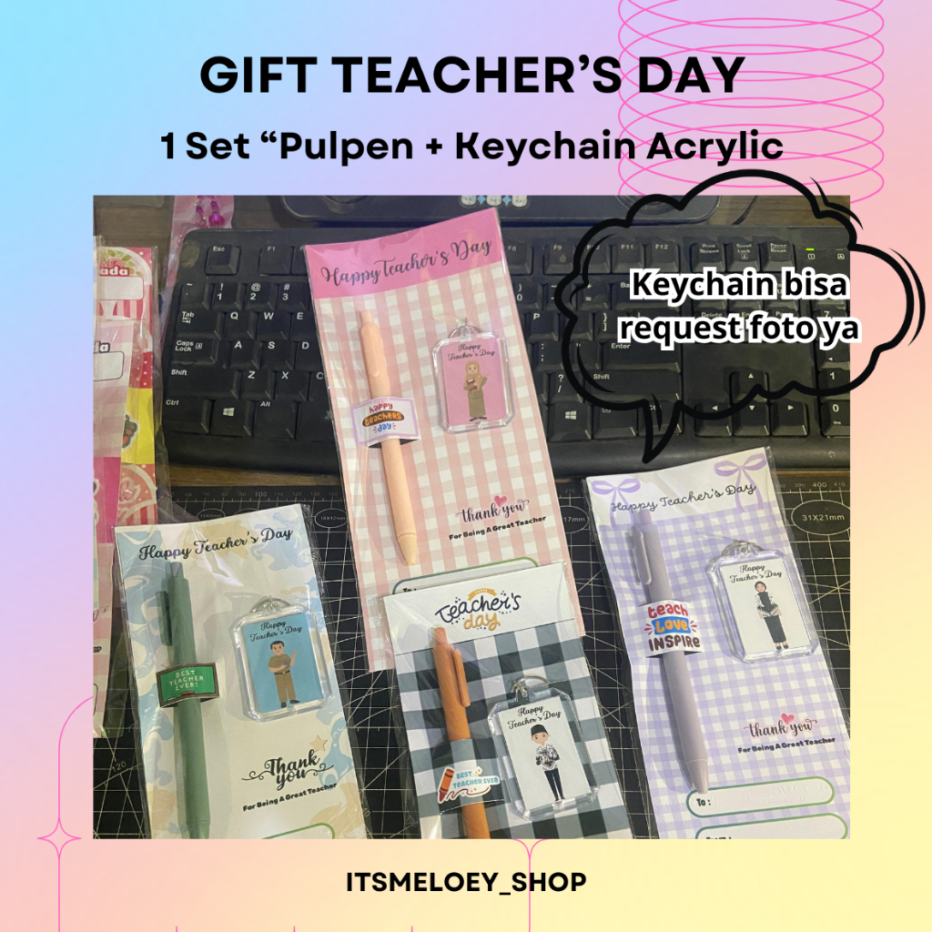 Gift Hari Guru Hadiah Hari Guru Ganci Hari Guru Gift Happy Teachers / pulpen+ganci hari guru