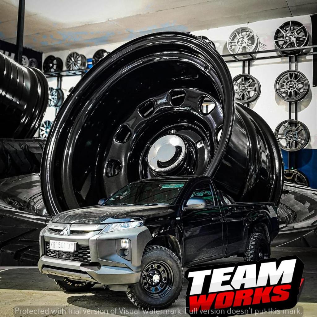 VELG MOBIL MODEL OFFROAD HSR MOKUPO RING 16 LEBAR 10 ET-44 BUAT TRITON HILUX DMAX VELK RING 16 BLACK