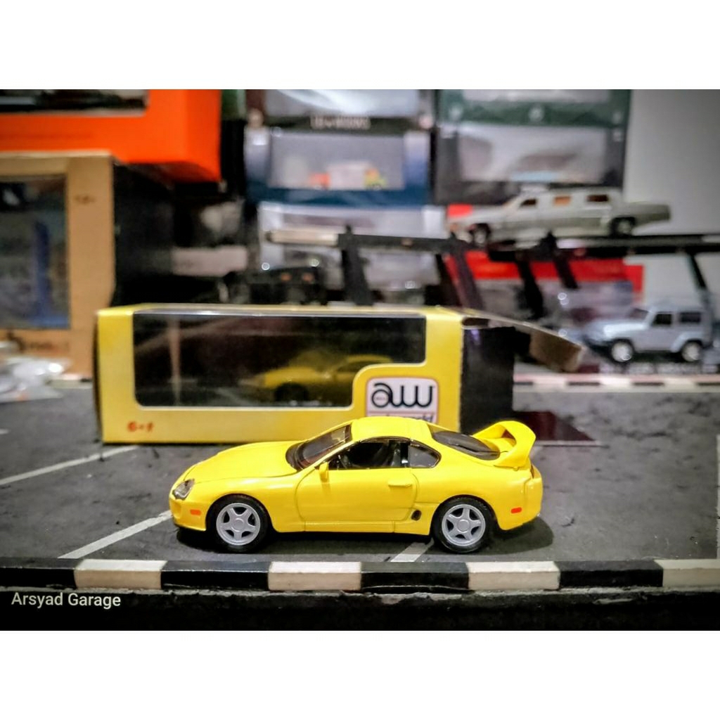 Diecast Auto World AW Toyota Supra 1996 Asia Spesial Edition Yellow