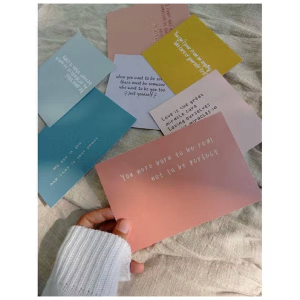 Sticker / Postcard / Poster Mini Quotes Hiasan Dinding Asthetic Glossy