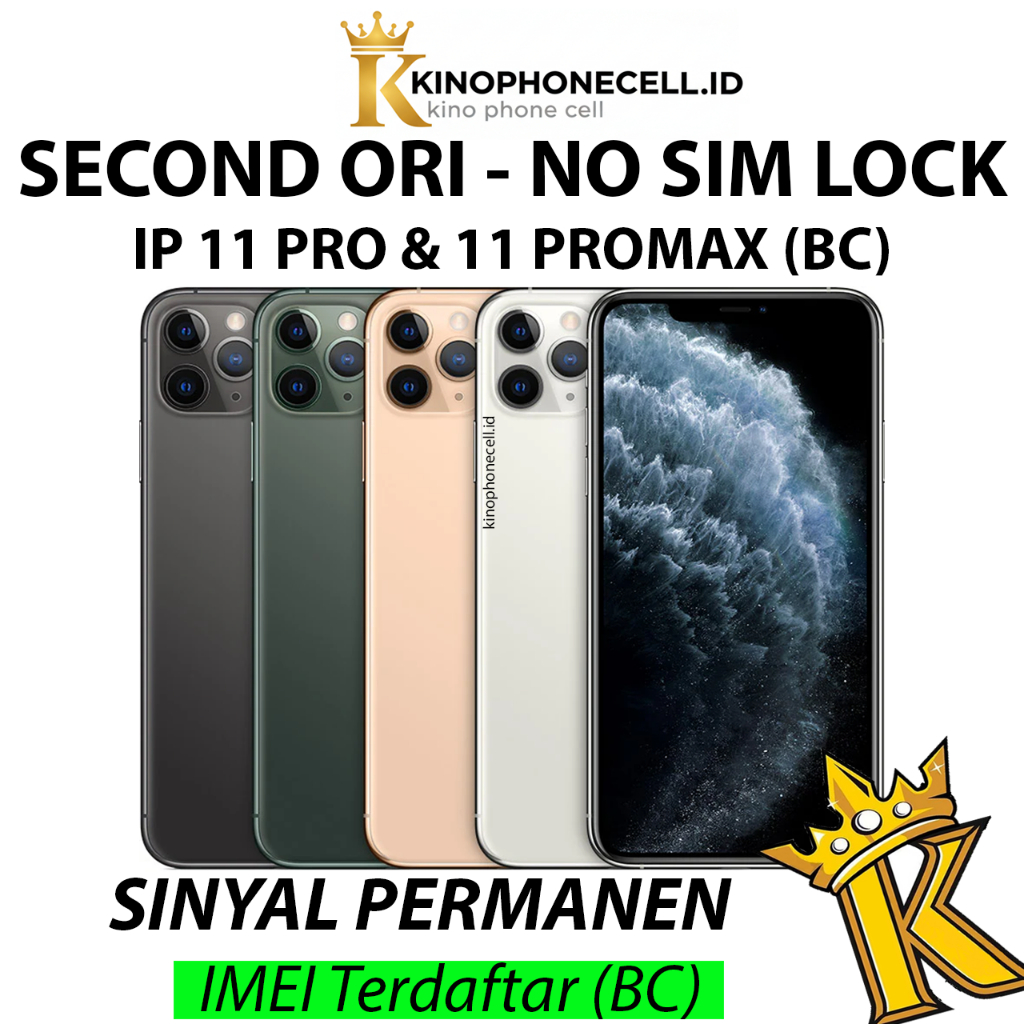 BC IPHONE 11 Pro / 11 Pro Max Second Beacukai Promax BC Bekas 64GB 256GB kinohponecell