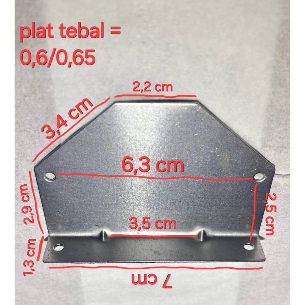 PLAT KLEM RODA | PLAT TATAKAN RODA CASTER ETALASE | PLAT BESI RODA ETALASE