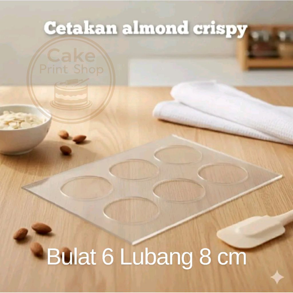 Cetakan Almond Crispy Bandung Bulat Bahan Aklirik / Cetakan Macaron / Macaron Cake mold
