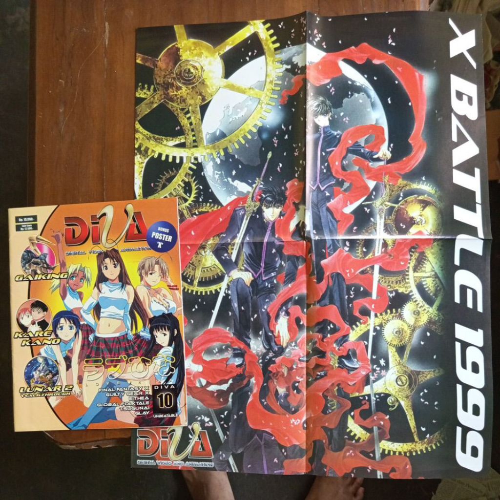 Majalah Anime Diva edisi Love Hina Bonus Poster X 1999 Bahasa Indonesia