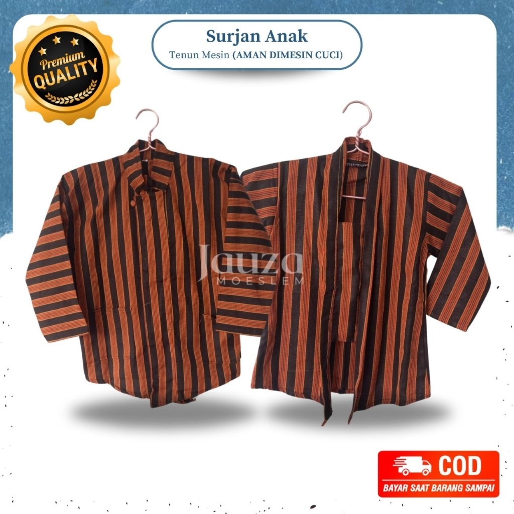 [PREMIUM/HALUSAN ANAK] Baju Surjan Lurik Jawa Anak | Baju Surjan Lurik jawa Anak Pria/Laki Laki dan 
