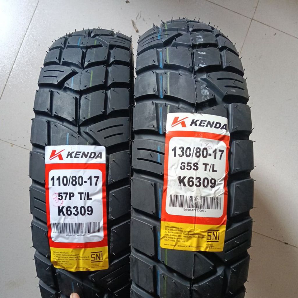 Ban Luar Trail KENDA Dual Purpose Ring 17 130/80-17 110/80-17 K6309 K 6309 MOTOCROSS Tubeless Motor 